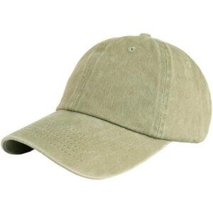 Unisex Cotton Baseball Cap Adjustable Dad Hat Washed Denim Low Profile